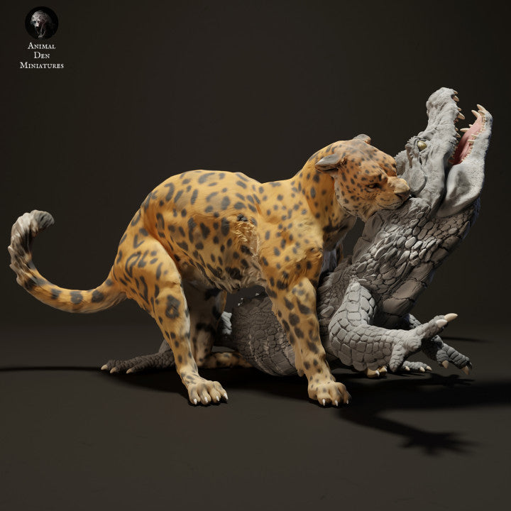 Jaguar Hunting Black Caiman