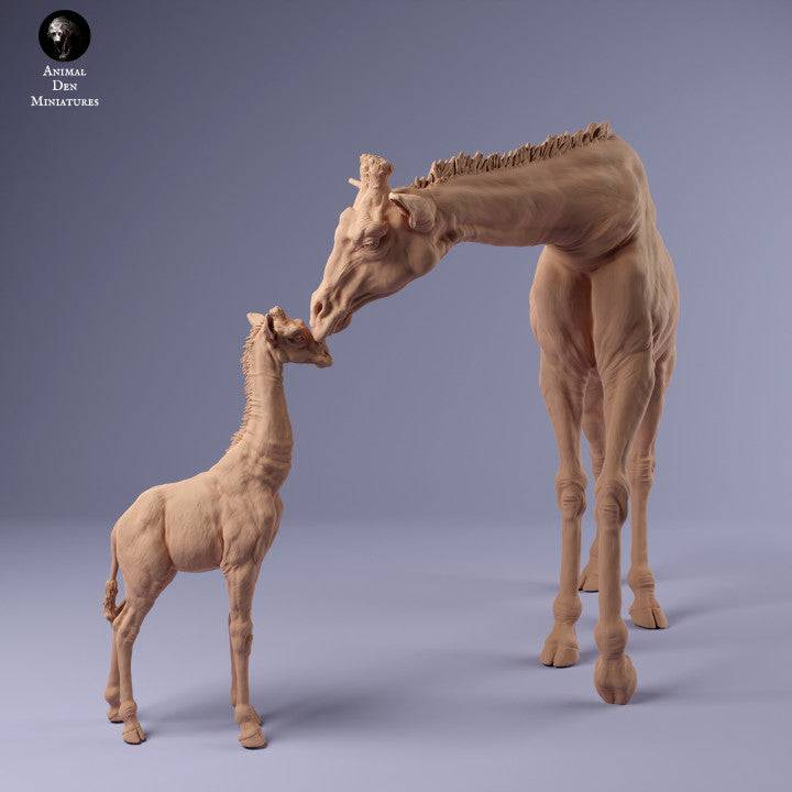 1/24 Scale Rothschild's Giraffe Female and Calf