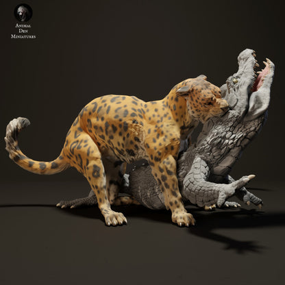 Jaguar Hunting Black Caiman