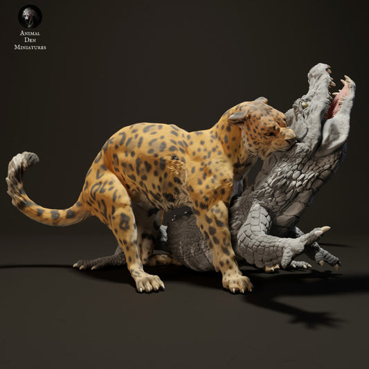 Jaguar Hunting Black Caiman