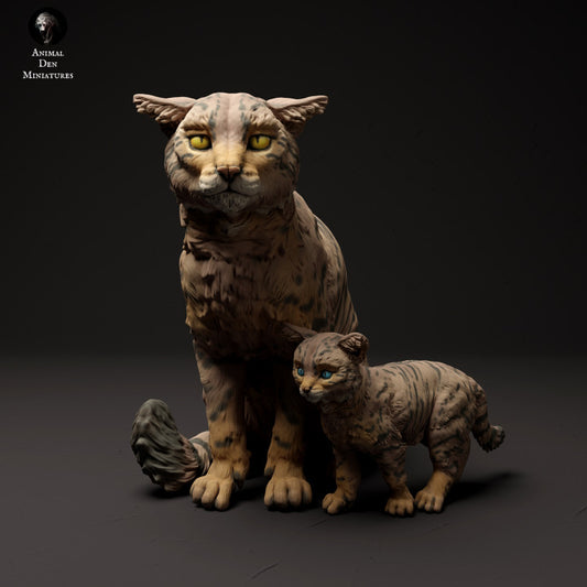 Scottish Wildcat with Kitten
